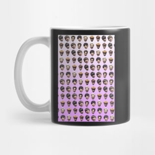 BTS (Bangtan Sonyeondan) FUNNY DERP FACES GRADIENT PINK Mug